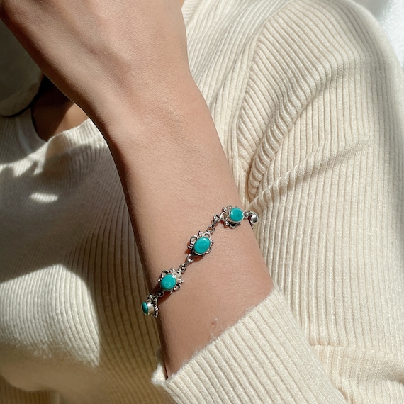 Turquoise Chain Bracelet | Chain Bracelet | Wrist Jewelry