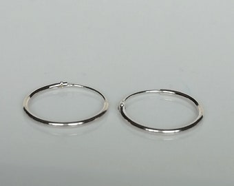 16mm silver hoops | Silver hoop earrings | Silver jewelry | Minimalist hoops | Everyday ear hoops | Silver ear hoops | ESL