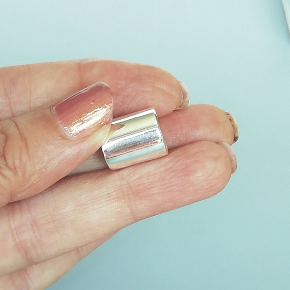 Sterling Silver Tube Ear Cuff | Chunky Ear Wrap | Wide Helix
