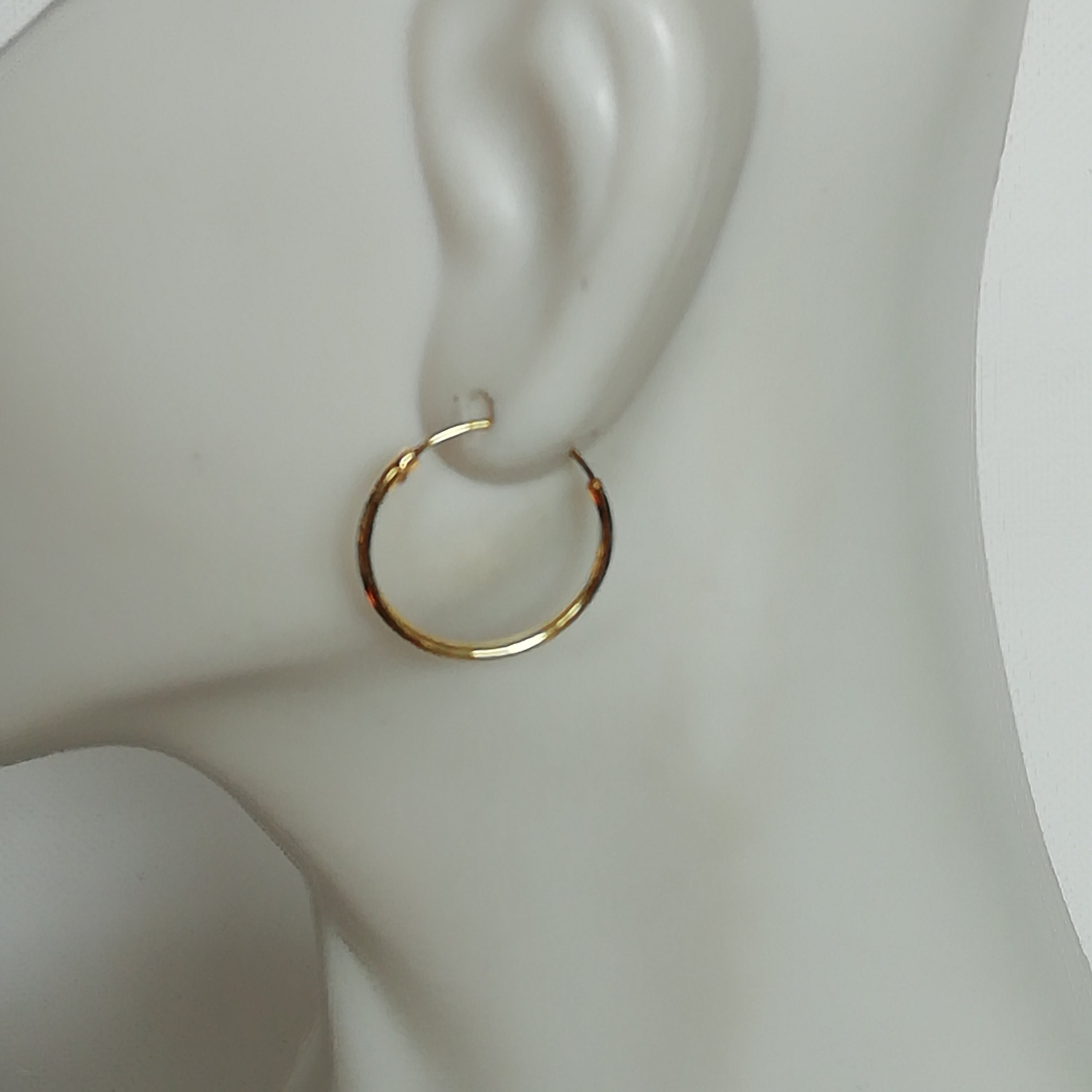 Gold hoop earrings 16mm gold dipped hoops Endless ear Etsy