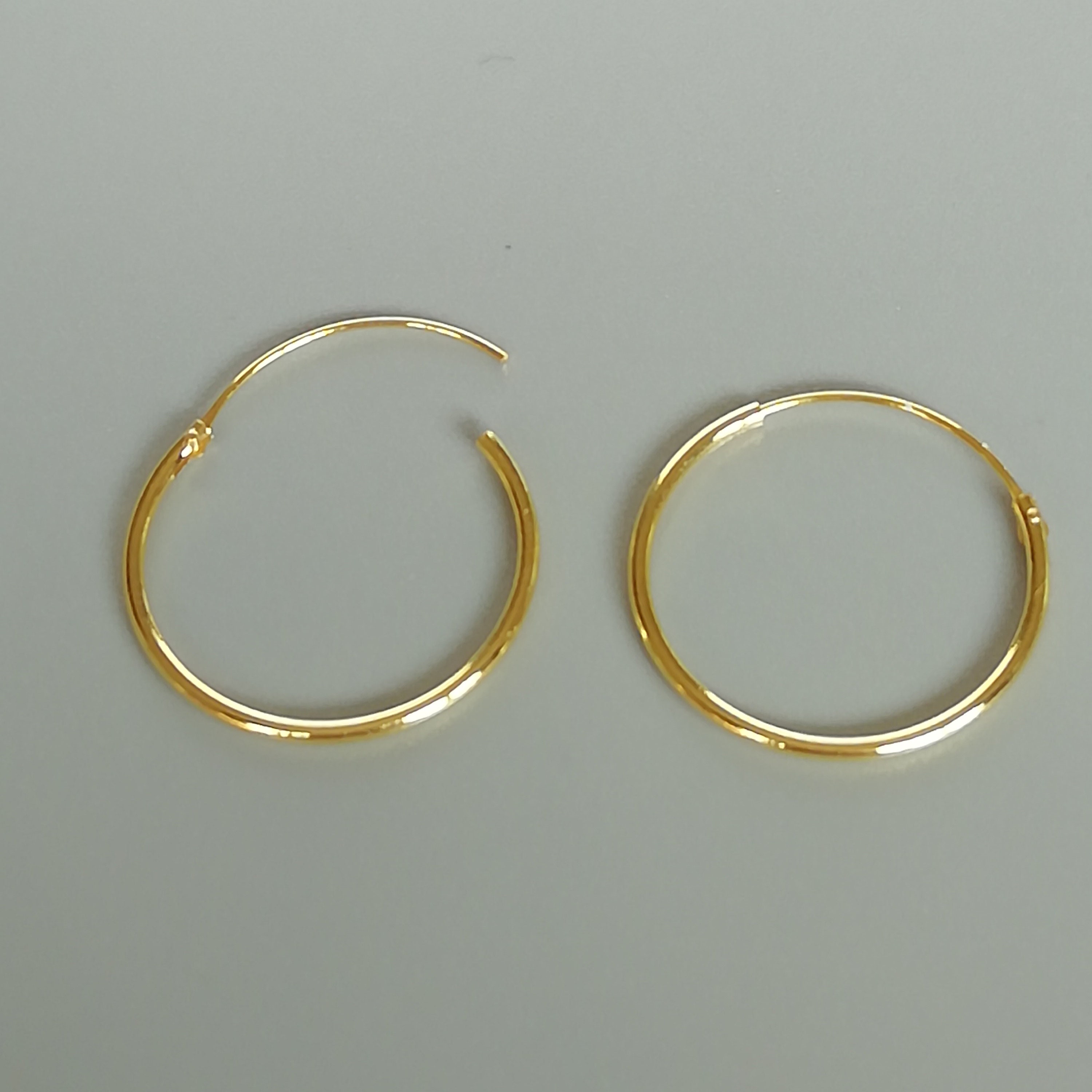 TWENTY STONE HOOP GOLD EARRINGS