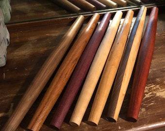 Franse taps toelopende deegroller, 20 "hardhout, esdoorn, walnoot, kers, purpleheart, Jatoba, Padauk, handgemaakt in de VS, GRATIS UPS grondverzending