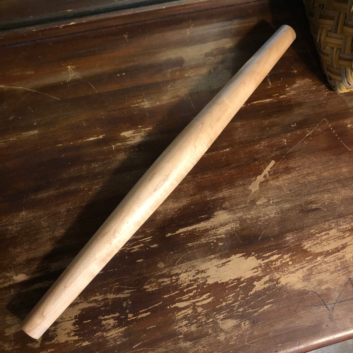 French Tapered Rolling Pin 20 Hardwood Maple Walnut Etsy