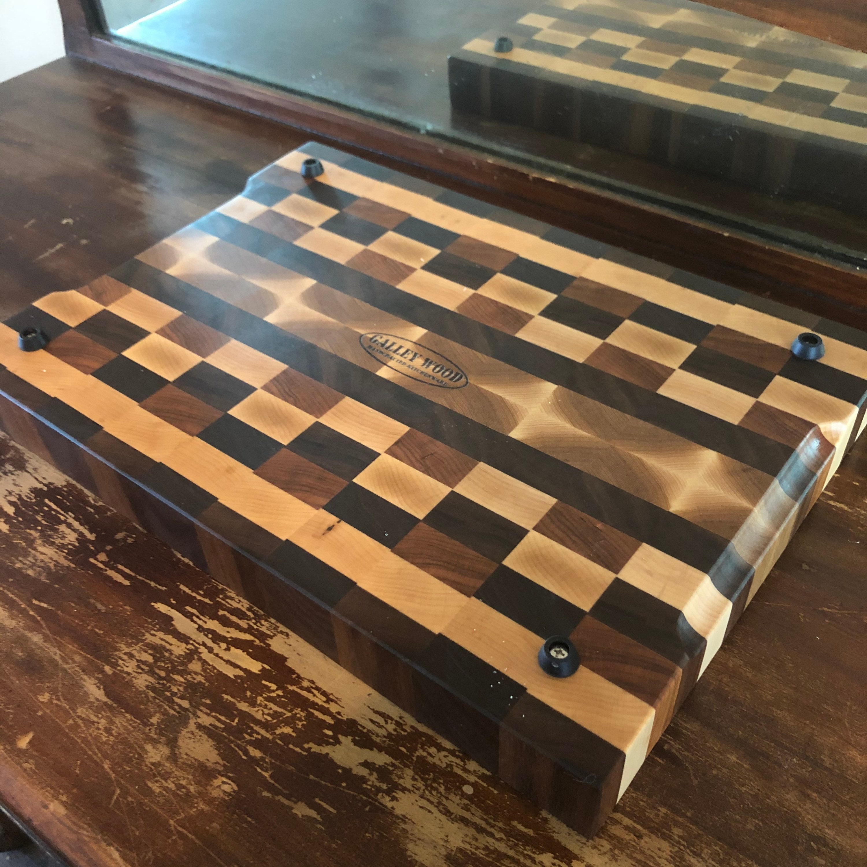 End Grain Cutting Board 12x16 Walnut Hickory Cherry Etsy