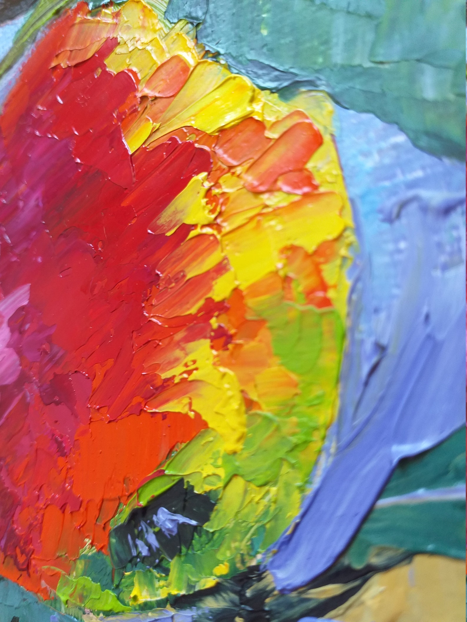 Apple Painting Impasto Original Art Fruit Oil Painting on Etsy