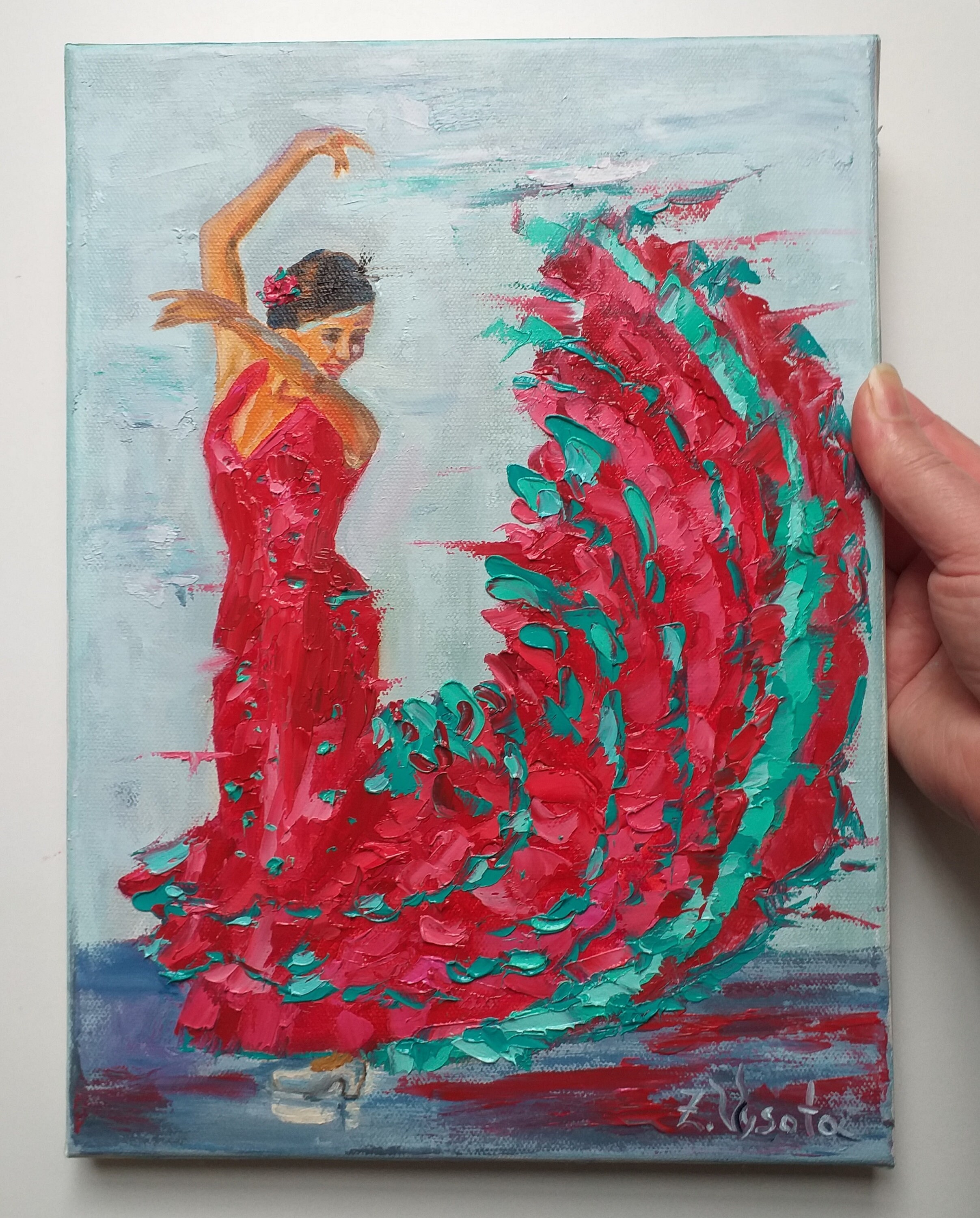 油絵 フラメンコ