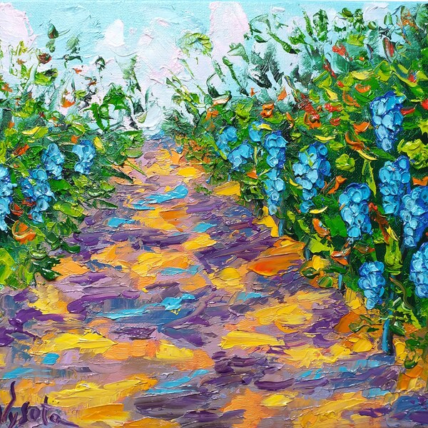 Vineyard Canvas Wall Art Painting Etsy