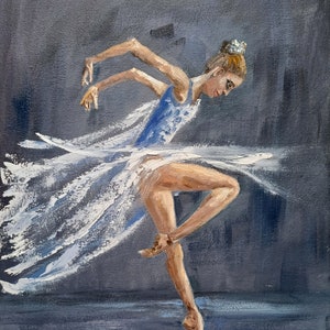 Ballett Gemälde Tänzerin Original Kunst Figur Ölgemälde Leinwand Ballerina Kunstwerk Frau Wand Kunst Impasto Kunstwerk 10 &quot;von 13&quot; by ZinaPaintin