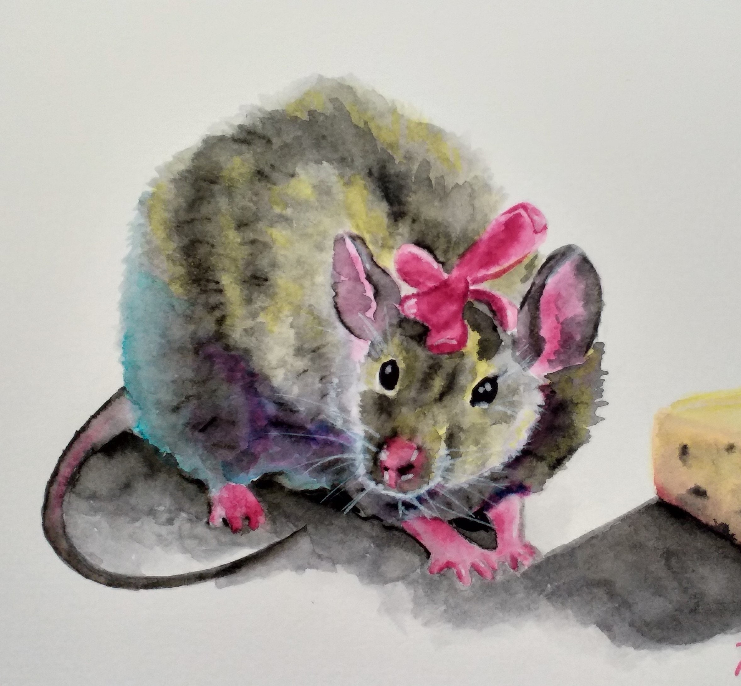 Rat Painting Original Art Animal Painting Wildlife Watercolor Etsy