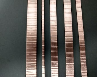 Textured Copper Blanks for Jewellery Making Rings, Cuffs and Bangles