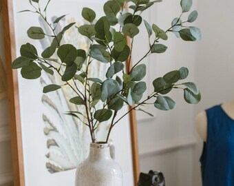 Artificial Eucalyptus-highest grade Handmade Silk 3D Printed Faux Greenery Weddings Home Decor Restaurants Ideal Gift for Interior Designers