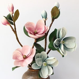 Real Touch Magnolia|Faux Flowers | Artificial Greenery Plants|Garden table Centerpieces|Wedding Restaurant Hotel Decoration