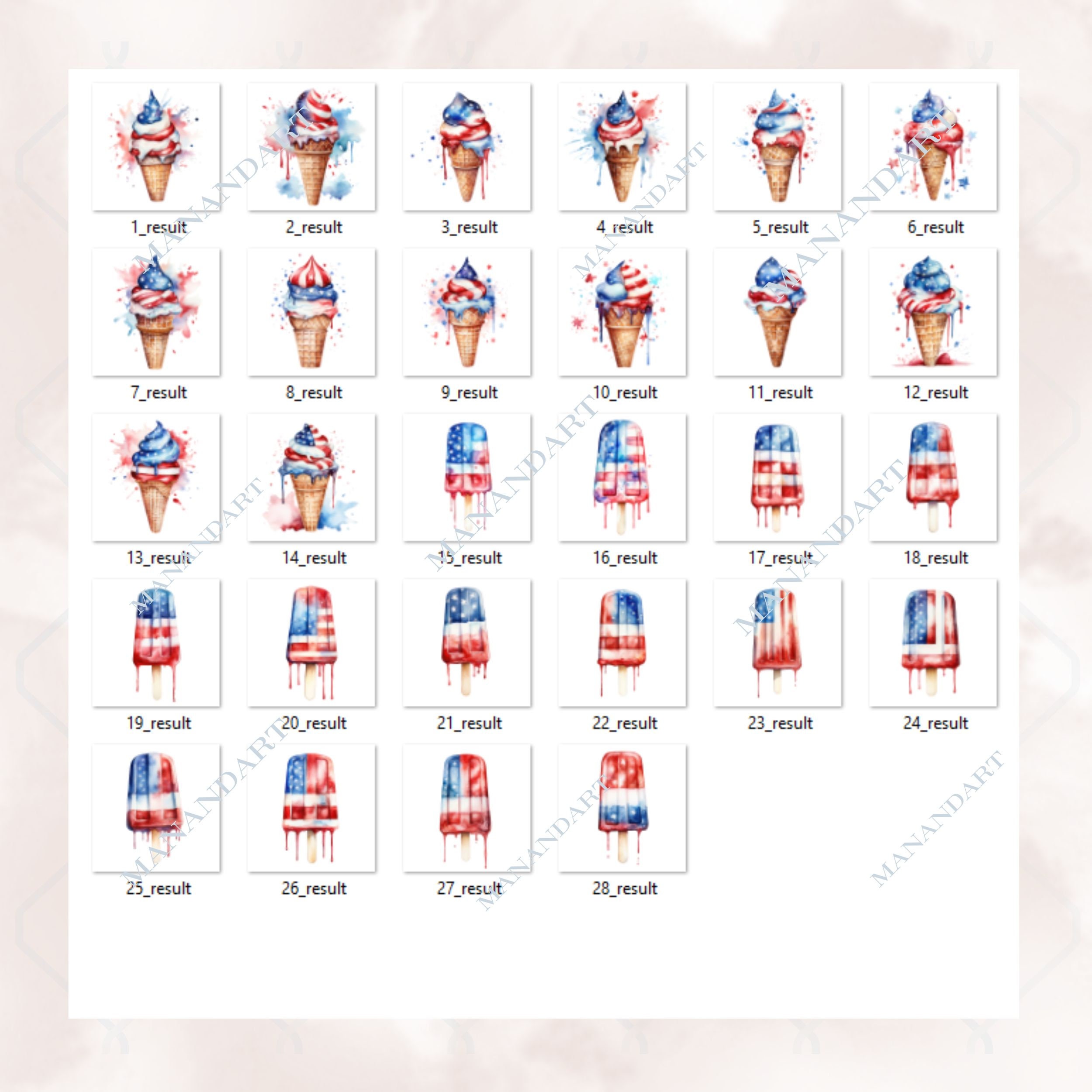 4th of july ice cream names