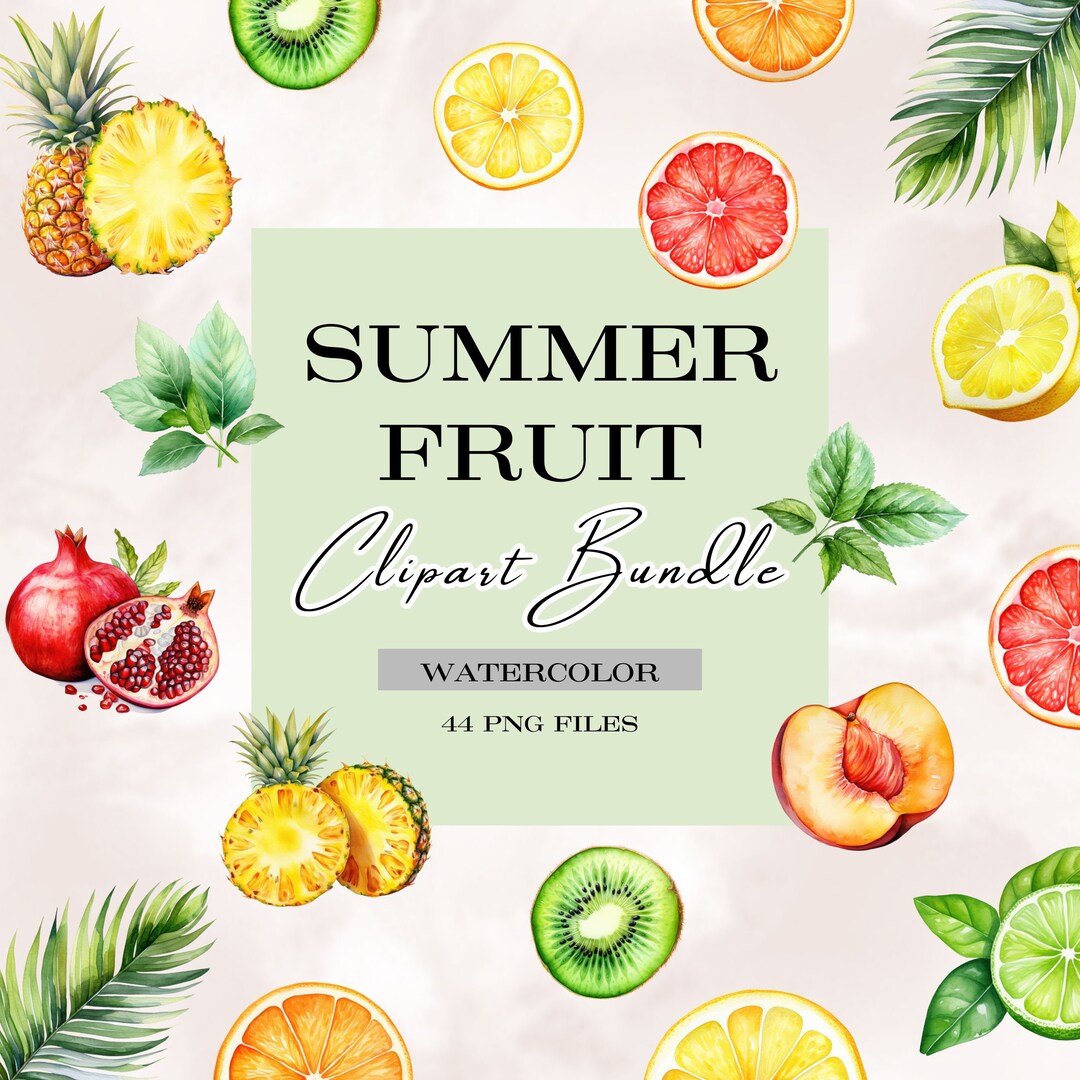 Watercolor Summer Fruit Png,tropical Fruit Png,watercolor Fruit Png ...