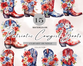 watercolor Patriotic cowgirl boots png,patriotic boots png ,cowgirl boots png,4th of july cowgirl,fourth of july boot,usa boots png