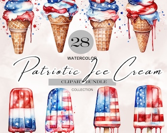 helado patriótico de acuarela png, helado del 4 de julio, helado de EE. UU., paleta patriótica png, png del 4 de julio, png de bandera de EE. UU., paleta de EE. UU.
