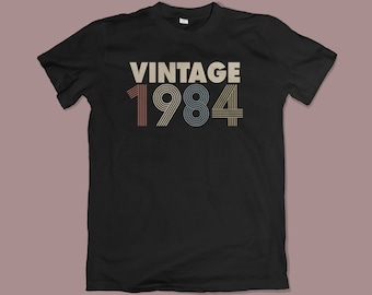 Vintage 1984 40.o cumpleaños camiseta 2024 cuadragésimo regalo ideas, 40.o regalo de cumpleaños para ella, regalo personalizado 40.o para él, regalo de Navidad, Navidad