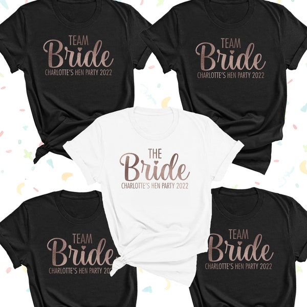 Personalised Hen Party T Shirts, Team Bride T Shirt, Hen Party Shirts, Bachelorette Party Shirts, Bachelorette Shirts, Bachelorette Gifts