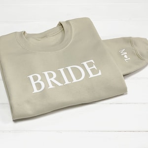 Embossed Bride Sweater, Sweatshirt for the Bride to Be, Gift for Future Mrs Shirt, Bachelorette Present, Honeymoon Hen Party, Wedding Shower
