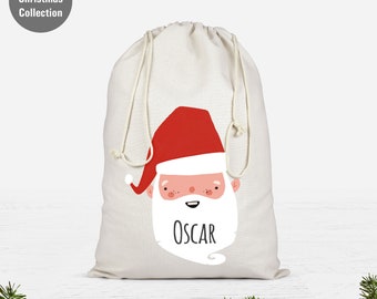 Saco de Santa personalizado, saco de Navidad, saco de regalo de Navidad para niños, bolsa de Santa para niños, bolsa de juguete de Santa, saco de juguete de Santa, bolsa de regalo de Navidad para niños