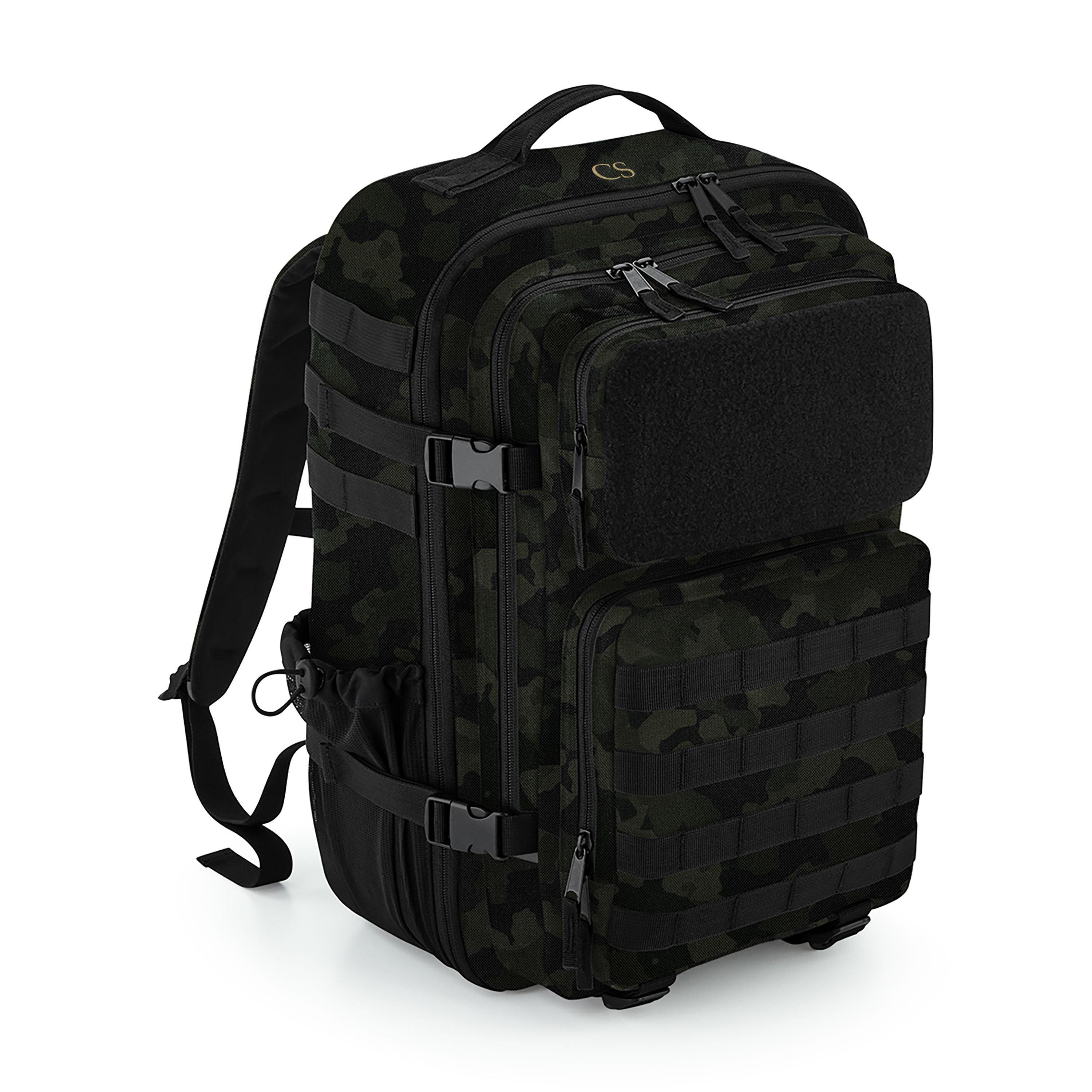 バッグ Gym Camo Backpack 40L Black Camo HDEX 40L Tactical Backpack - Military Style Camping, Hiking, School