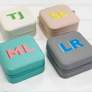 Gepersonaliseerde sieradendoosjes, kerstverjaardagscadeau, cadeaus bruidsmeisje, bruidscadeaus, gepersonaliseerde sieradendoosje, monogram sieradendoosje