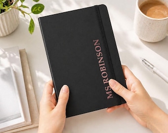 Cahier de notes personnalisé pour enseignant, journal A5 avec nom personnalisé, cadeau de remerciement pour la fin de l'année scolaire