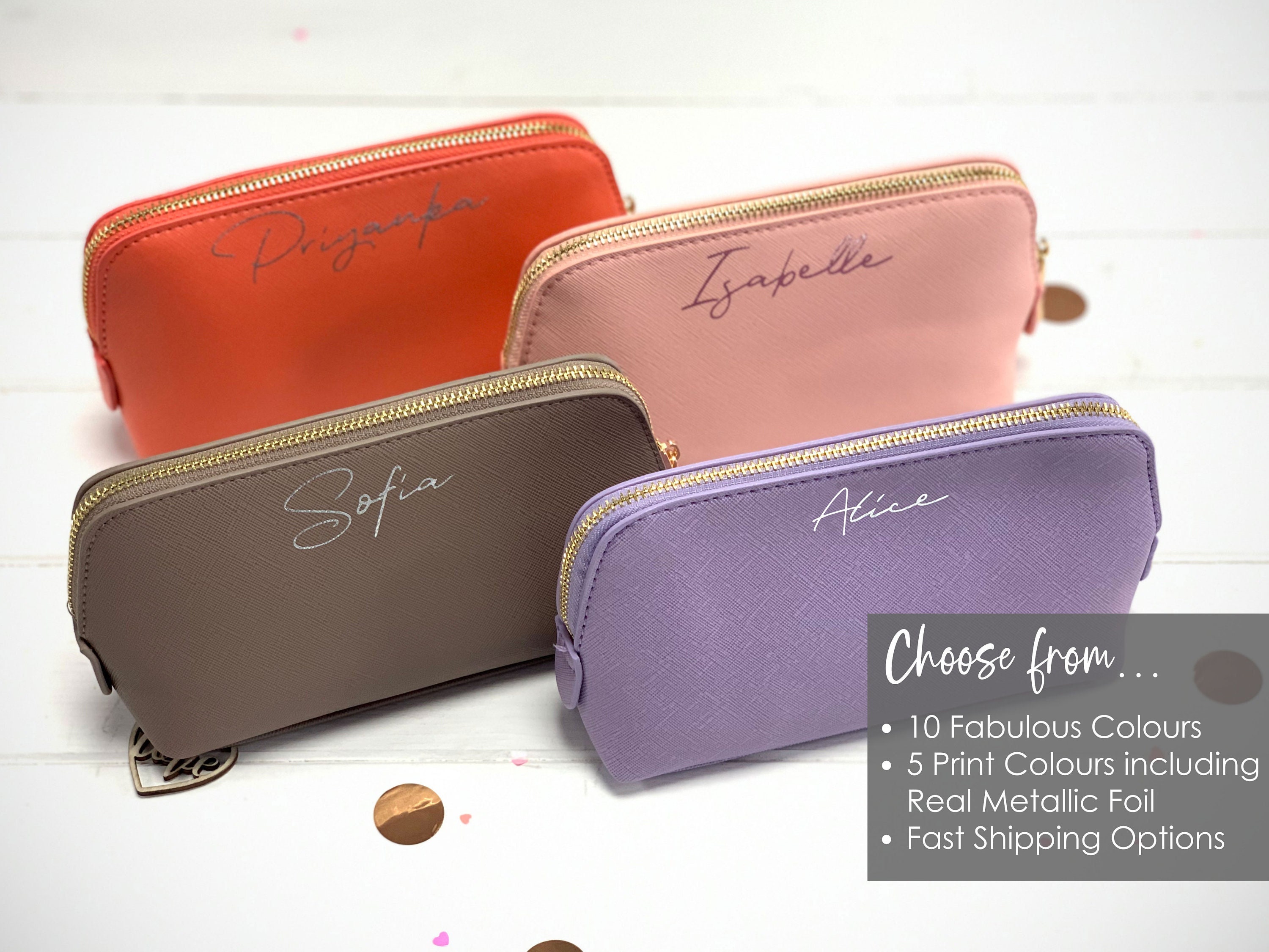 Personalisierte Make-up-Tasche Für Damen - Kleine Kosmetiktasche Mit Motiv & Segen