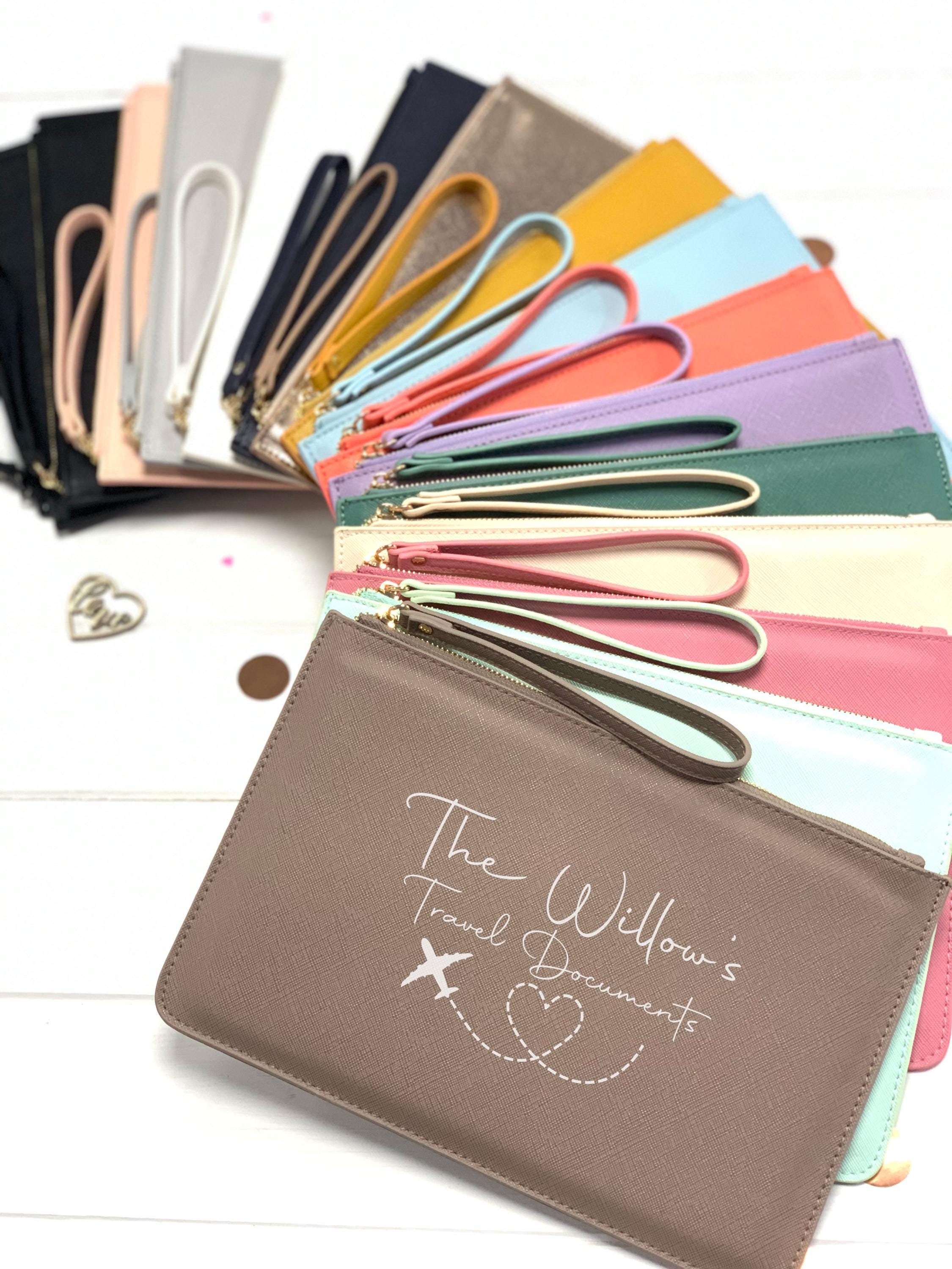 Family Passport Holder, Personalised Travel Document Wallet, Passport Wallet, Faux Leather Travel Folder