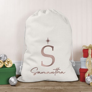 Personalised Santa Sack, Custom Christmas Sack, Name Christmas Gift Bag, Christmas Gift Bag, Child’s Christmas Gift Sack, Santa Toy Bag