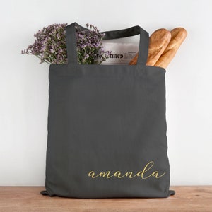 Roségouden gepersonaliseerde draagtas, Maid of Honor cadeau, bruidsmeisje cadeau, roségouden draagtas, gepersonaliseerde naam draagtas, gepersonaliseerde tas afbeelding 7