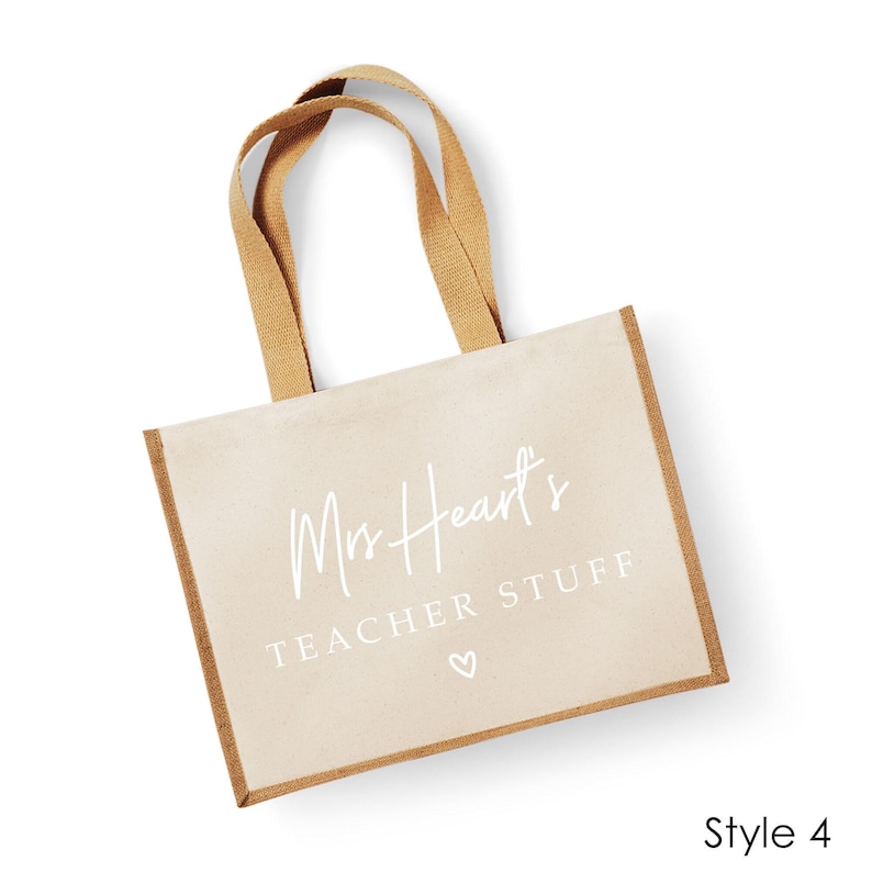Personalised Teacher Tote Bag, Teacher Tote Bag, School Leaving Gift, Gift For Teacher, Teachers Gifts, Graduation Tote Bag Canvas, School