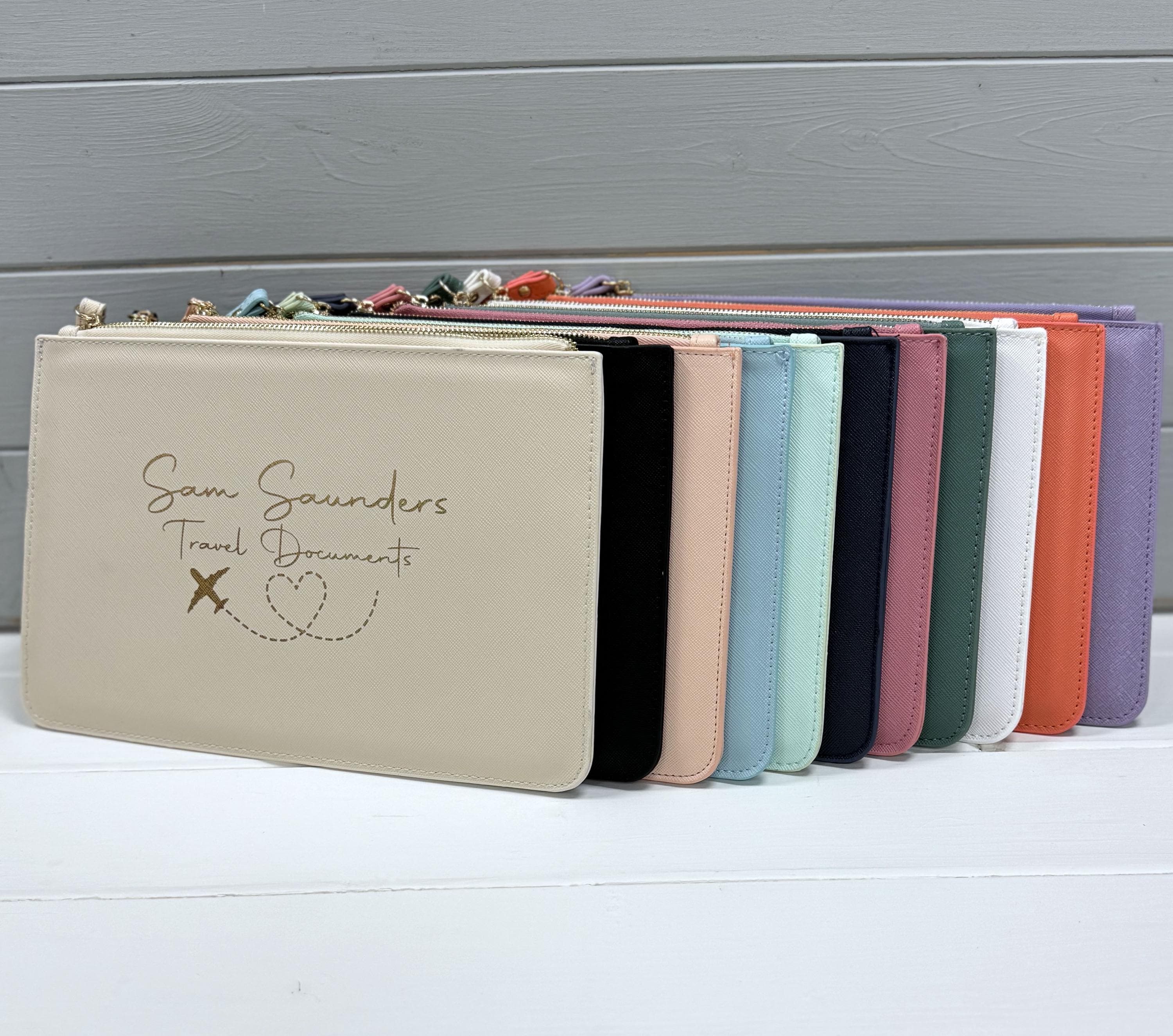 Family Passport Holder, Personalised Travel Document Wallet, Passport Wallet, Faux Leather Travel Folder