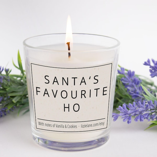 Vela de broma favorita de Papá Noel, regalos para ella, vela divertida, vela perfumada, regalo de amigo secreto, regalo de Navidad, vela, regalo de amistad
