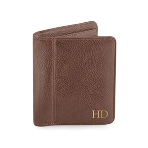 Portefeuille homme personnalisé, portefeuille initial en cuir végétalien, cadeau d'anniversaire pour petit ami, cadeau mari, cadeau pour papa, cadeau Saint Valentin pour lui
