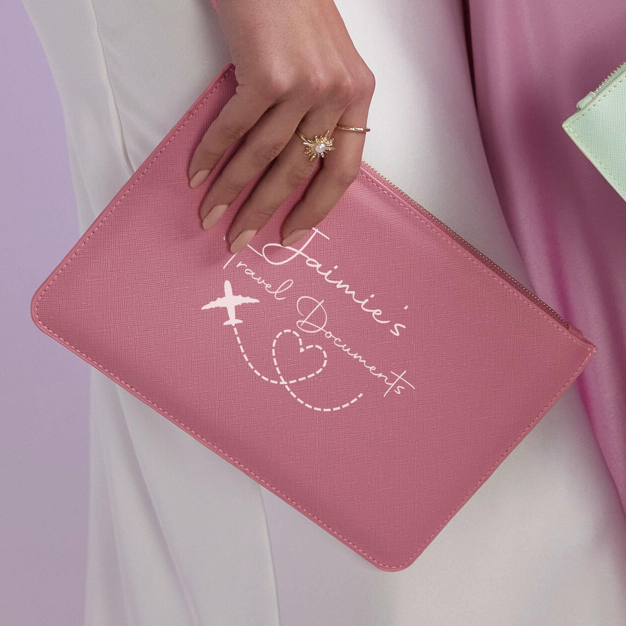 Family Passport Holder, Personalised Travel Document Wallet, Passport Wallet, Faux Leather Travel Folder