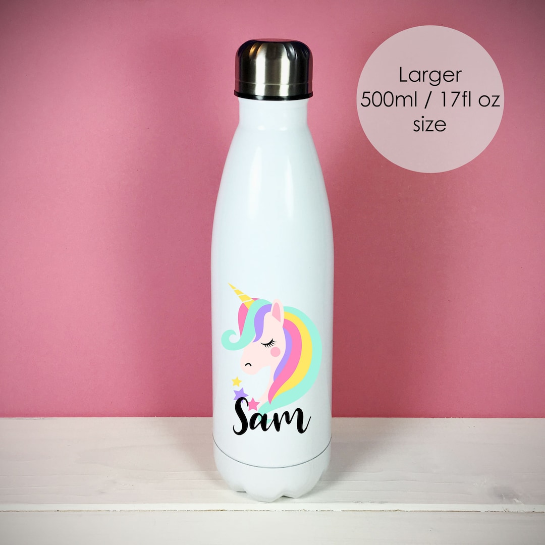 Cute Water Bottle for School Kids Girls, BPA FREE Tritan & Leak Proof &  Easy Clean & Carry Handle, 23oz/ 680ml - Unicorn