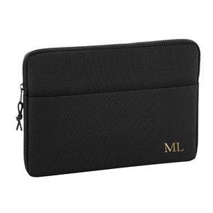 13&quot; Gepersonaliseerde Tablet iPad Organizer - Zwart Grijs Tablet Case, Verjaardagscadeau voor hem haar, Werktas, Reistas, Accessoire Woon-werkverkeer Mono