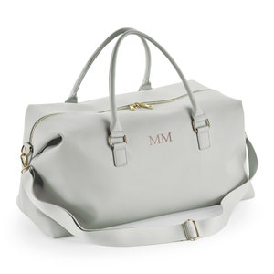 Personalisierte Wochenendtasche, Reisetasche, Brauttasche, Brauttasche, Krankenhaustasche, Hochzeitstasche, Hennetasche, personalisiertes Geschenk, Monogrammtasche Grey