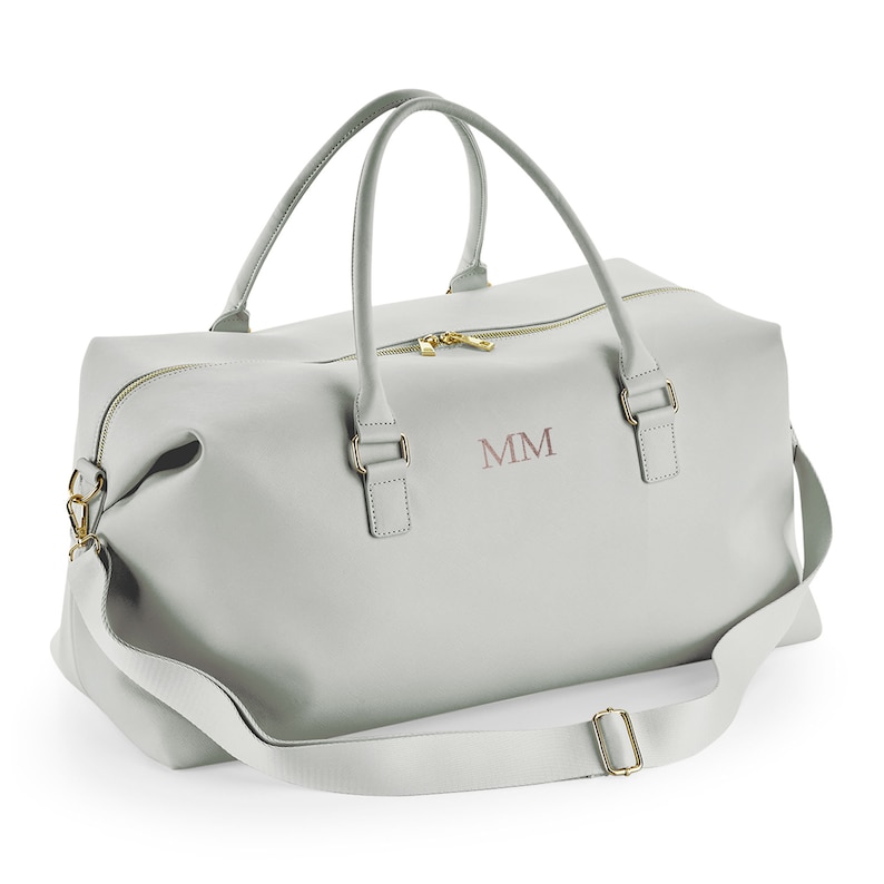 Muttertagsgeschenk, Geschenk für Mama, personalisierte Krankenhaustasche, Krankenhaustasche, Wochenendtasche mit Initialen, Wickeltasche, Hochzeitstasche, Turnbeutel Grey