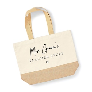Personalised Teacher Tote Bag, Teacher Tote Bag, School Leaving Gift, Gift For Teacher, Teachers Gifts, Graduation Tote Bag Canvas, School