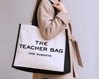 Personalised The Teacher Tote Bag, Teacher Tote Bag, School Leaving Gift, Gift For Teacher, Teachers Gifts, End Of Term Gift For Teacher