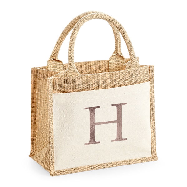 Personalisierte Jute Lunch Bag, Monogramm Lunch Bag, personalisierte Lunch Bag, Umweltfreundliche Lunch Bag, Lunch Bag, Muttertagsgeschenk, Geschenk für sie