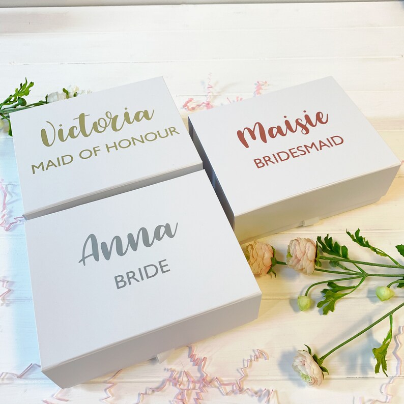 Personalised Gift Box Empty Gift Box Bridesmaid Proposal Etsy