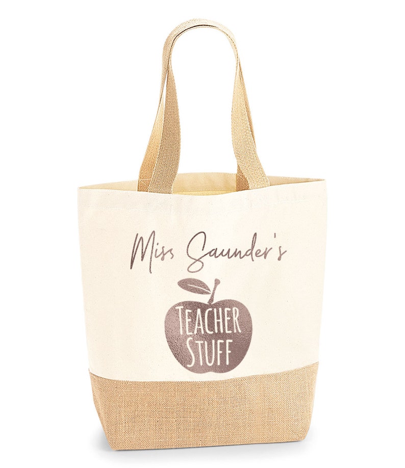 Personalised Teacher Tote Bag Teacher Tote Bag School Etsy