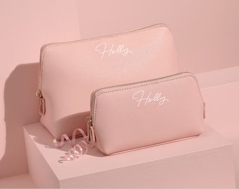 Borsa cosmetica personalizzata per San Valentino con nome, Borsa per il trucco con nome personalizzato, Regalo personalizzato per lei, Regalo per la moglie, Regalo per la fidanzata