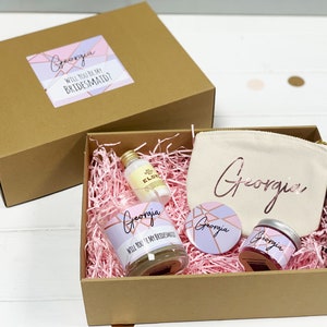 Personalised Bridesmaid Gift Box, Filled Thank You Bridesmaid Box, Bridesmaid Gift Set, Wedding Thank You Gifts, Filled Gift Set, Gift Box
