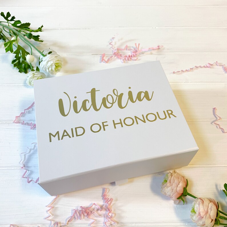 Personalised Gift Box Empty Gift Box Bridesmaid Proposal Etsy