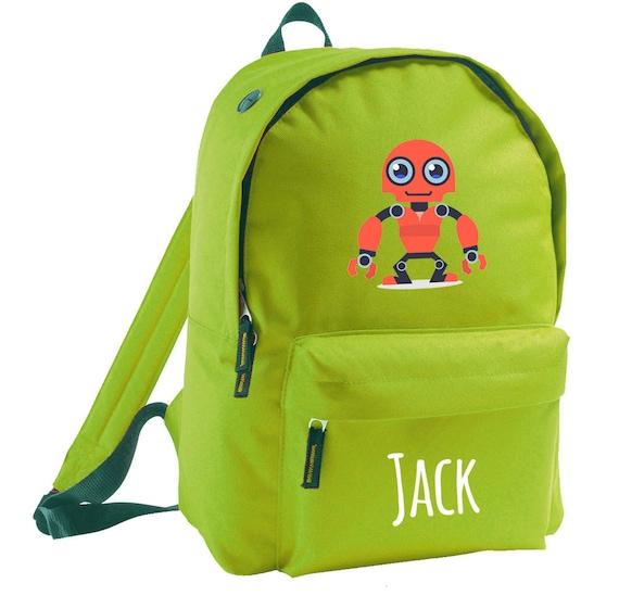 Personalised Children's Robot Kids Backpack Robot Backpacks Kids Personalised 