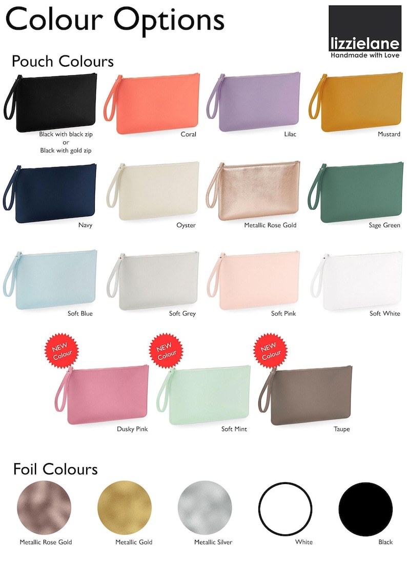 Mrs Pouch with Wristlet - Wristlet Strap - 16 Colors